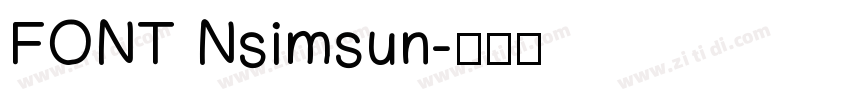 FONT Nsimsun字体转换